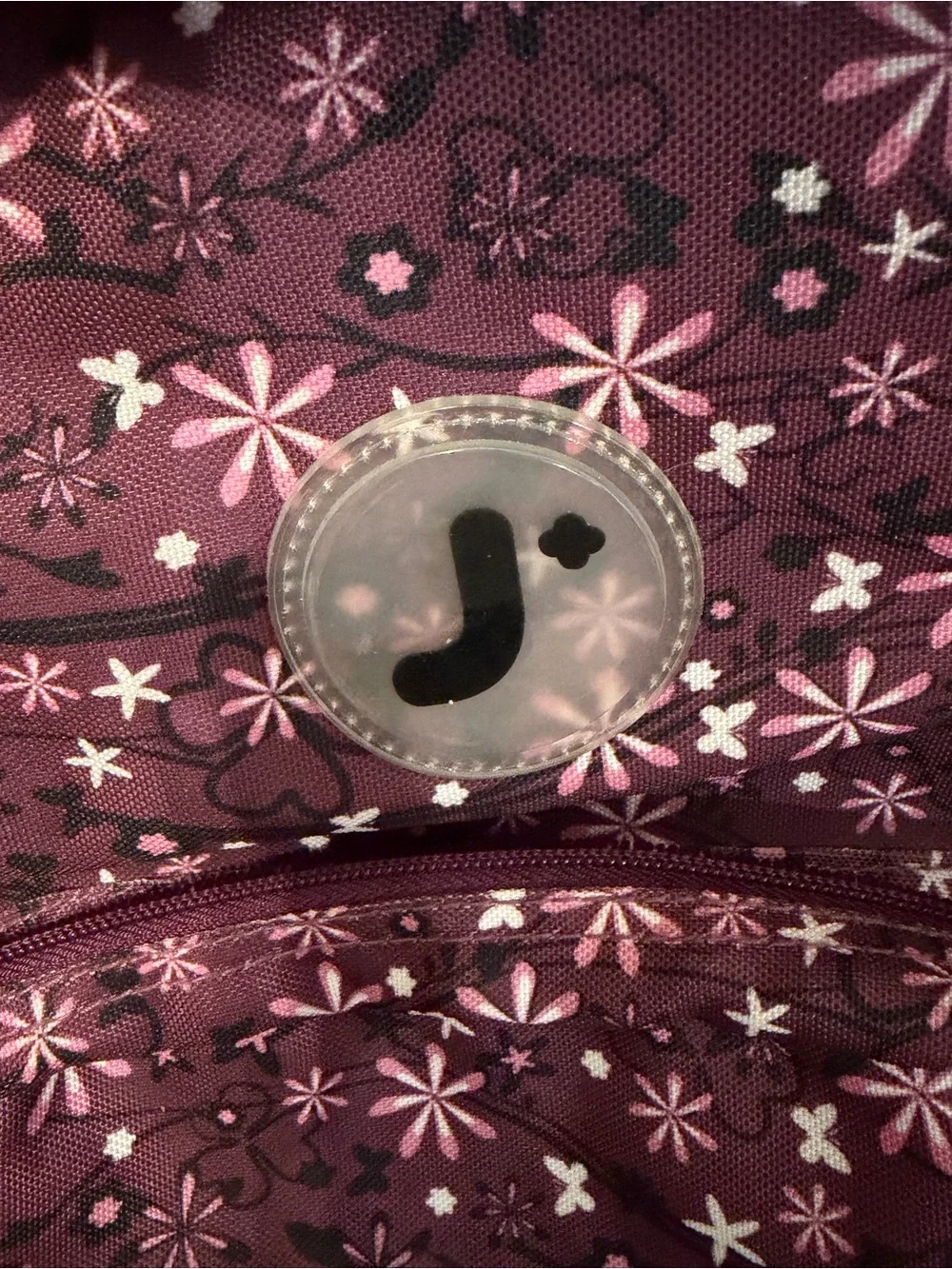 J WORLD Purple Floral Kids Backpack with Front Pocket